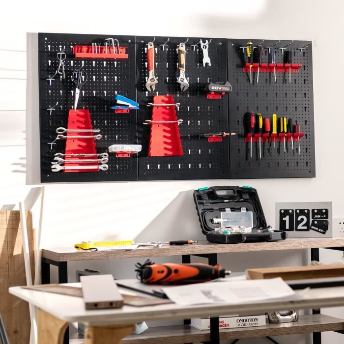 Vidaxl - Organisateur d'outils de garage mural - Organisation et rangement  d'outils - Armoires à outils - Multicolore - Multicolore - Armoires - Rue  du Commerce