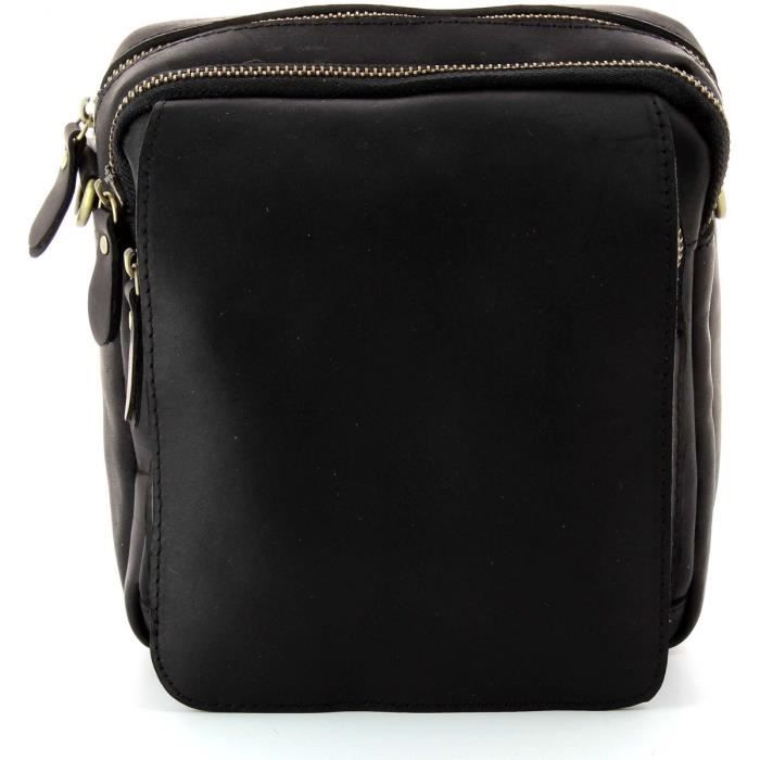 Sac Bandoulière Buffalo Scarlett – Noir, PVC, Dimensions 33x23x5 Cm
