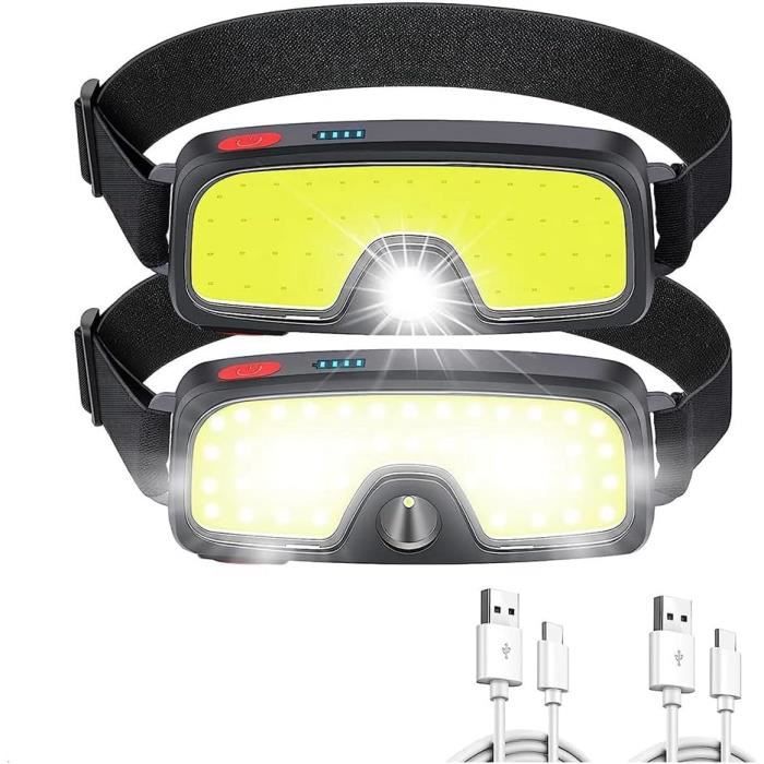 Lot De 2 Lampes De Poche Rechargeables, 6 Modes COB Et LED, 200 000