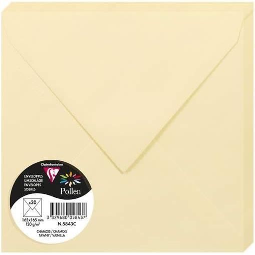 5562C - Paquet De 20 Enveloppes Gommées - Format C5 16,2X22,9Cm - 120G-M² - Coloris Jaune Soleil