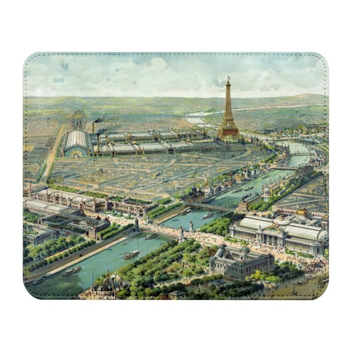 Tapis de souris Paris Tour Eiffel avec parapluie rouge - Paysage urbain européen français - Pour ordinateur et Tapis de souris Paris Tour Eiffel avec parapluie rouge - Paysage urbain européen français - Pour ordinateur et