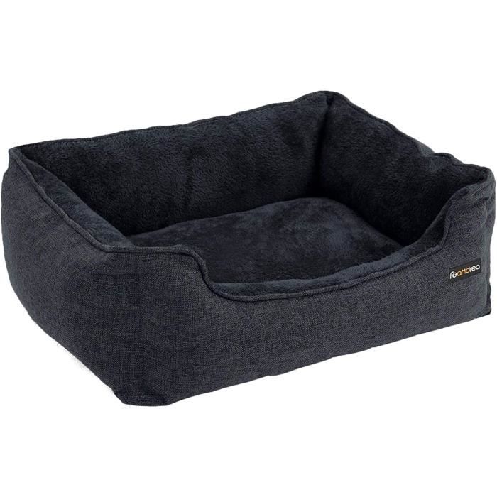 FEANDREA Panier pour Chien Housse Amovible 70x55x21cm Gris Foncé PGW010G01