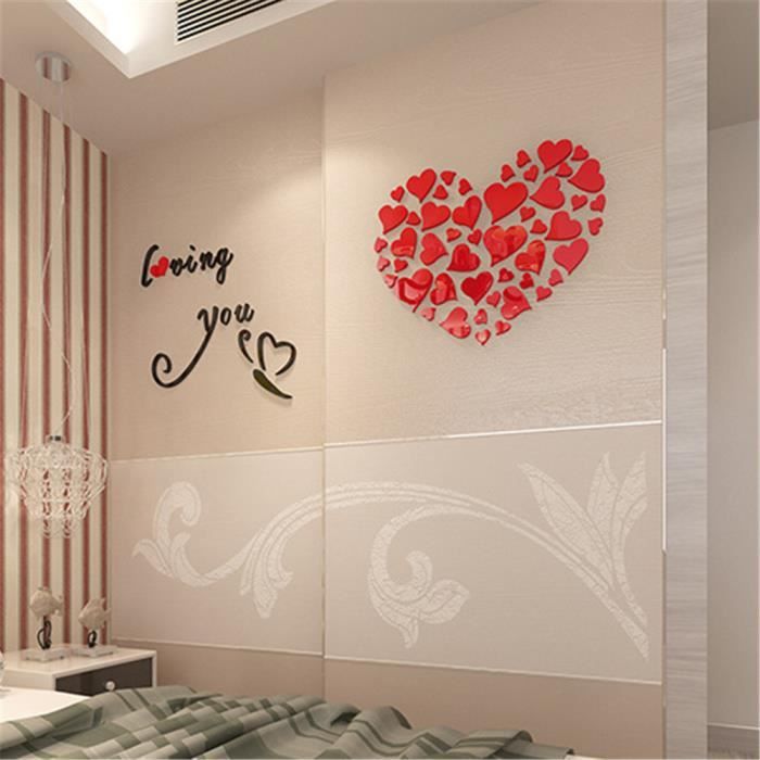 Papier Peint Mural 3D Love Flower Story - Autocollant Mural Impression Royaume-Uni