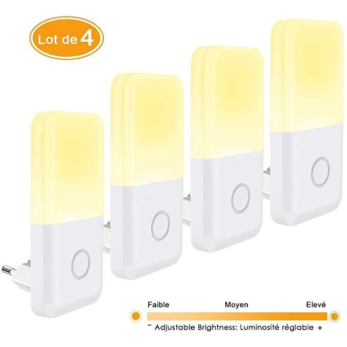 Veilleuse Enfant Prise Electrique 4 En 1 Veilleuse Led 3 Lumiere Reglable Avec Capteur Crepusculaire Veilleuse Plug And Play Multi Cdiscount Puericulture Eveil Bebe