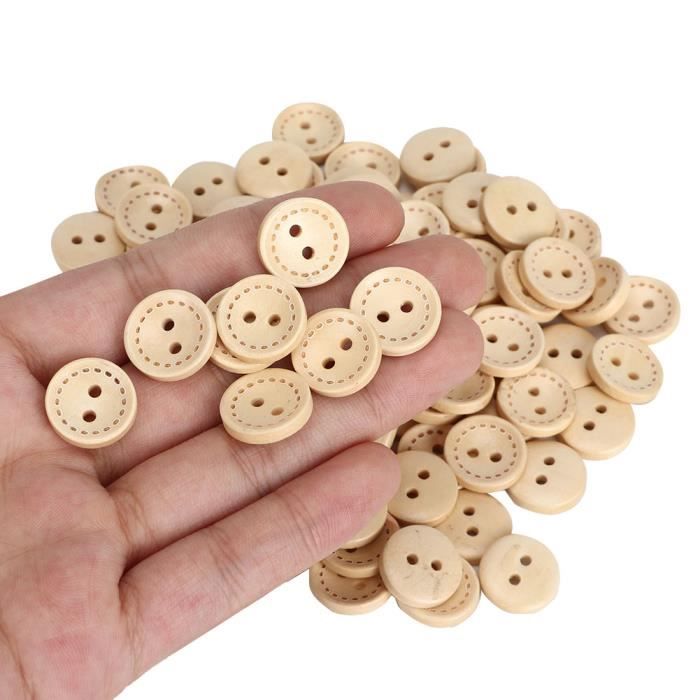 Boutons De Couture En Bois - 2 Trous-a-nature - 25mm - 50 Pièces - Accessoires Pour Vêtements