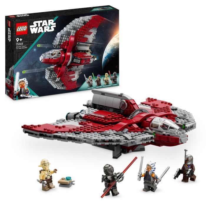 LEGO® Star Wars La Navette T-6 d'Ahsoka Tano 75362 - Vaisseau Lance-Tenons  - 4 Personnages - Cdiscount Jeux - Jouets