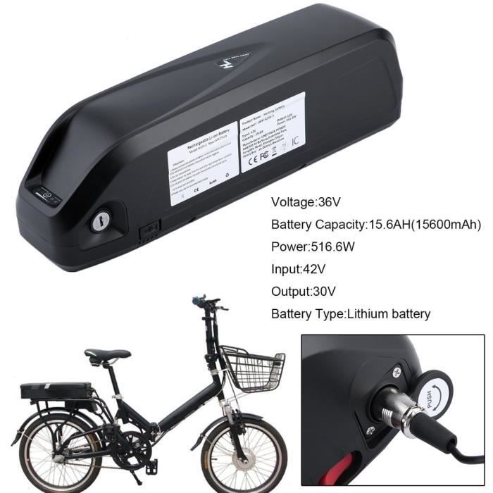 Batterie Vélo Electrique 36V 15.6Ah 561.6W Avec Chargeur - Cdiscount Sport