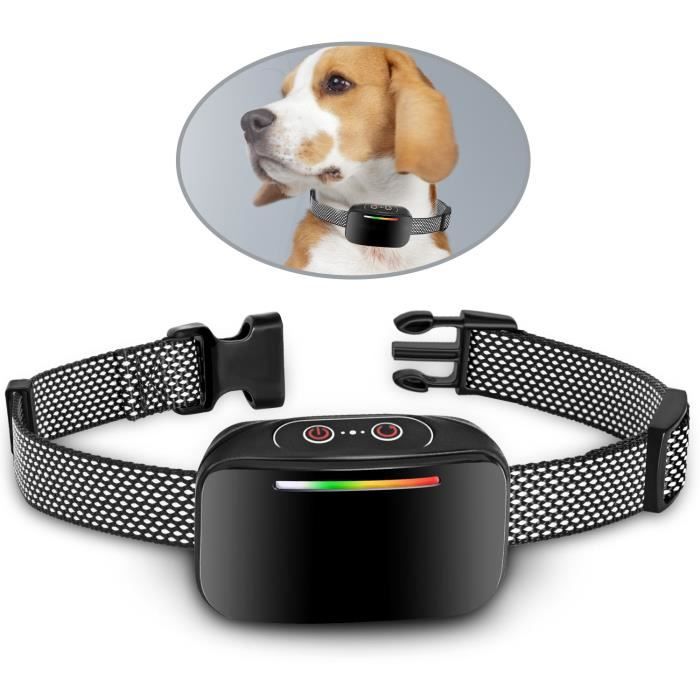 Leytn® Collier Anti Aboiement Automatique Chien Collier de dressage Chien Étanche Rechargeable avec 2 Modes 4 Sensibilité