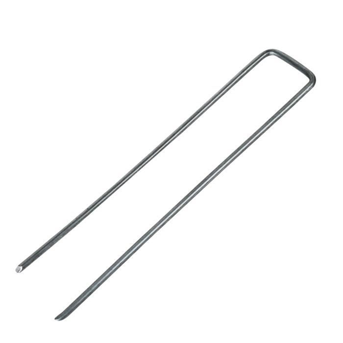 Lot de 100 piquets de fixation - 15 cm x 2.5 cm - Diam 2.8 mm - Acier ...