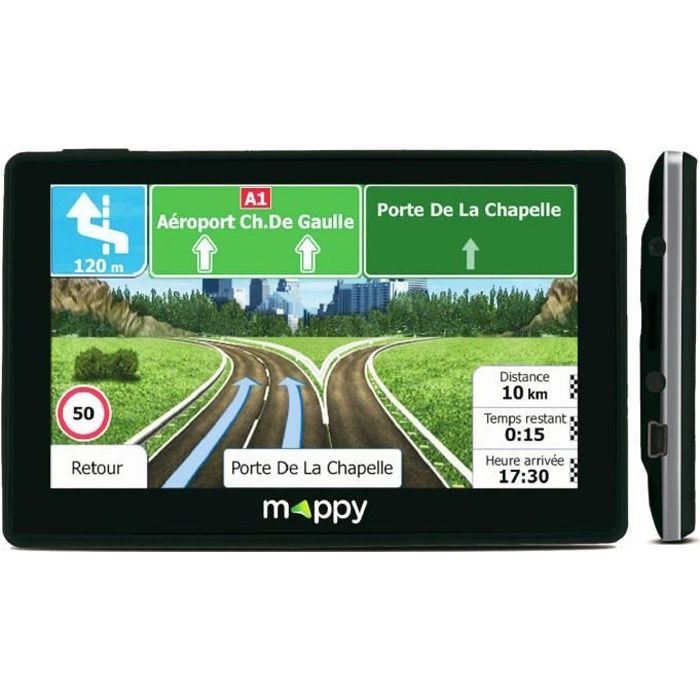 Mappy Iti E438 Navigateur Gps Voiture 43 Pouces Carte à Vie Noir