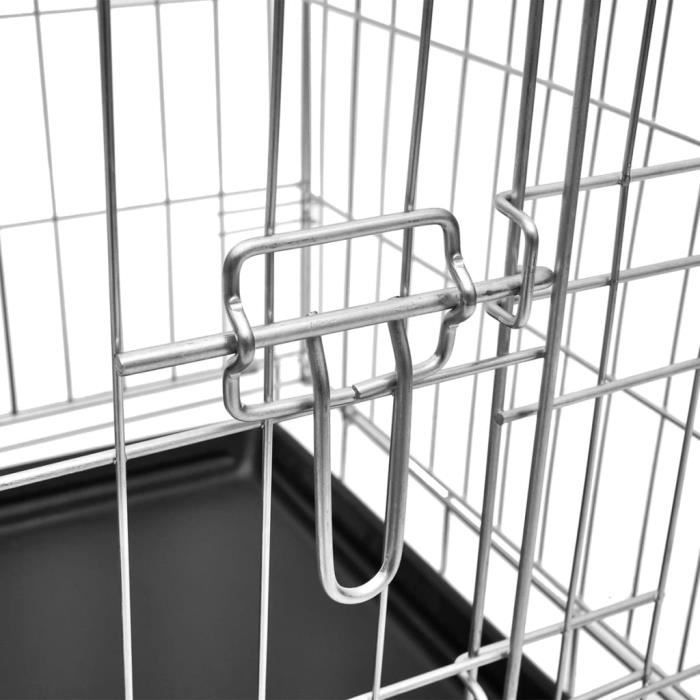 Meilleurs prix pour Cage pour chiens - Mothinessto - qq2710 - Acier galvanisé - Pliable - XXL 121x74x83 cm