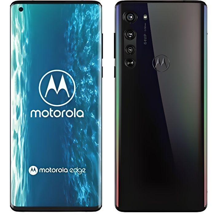 Smartphone Téléphone Portable MOTOROLA Edge Débloqué 5G 128Go Stockage 6Go RAM Ecran 6,7 Pouces FHD+ Caméra 64MPx Double SIM