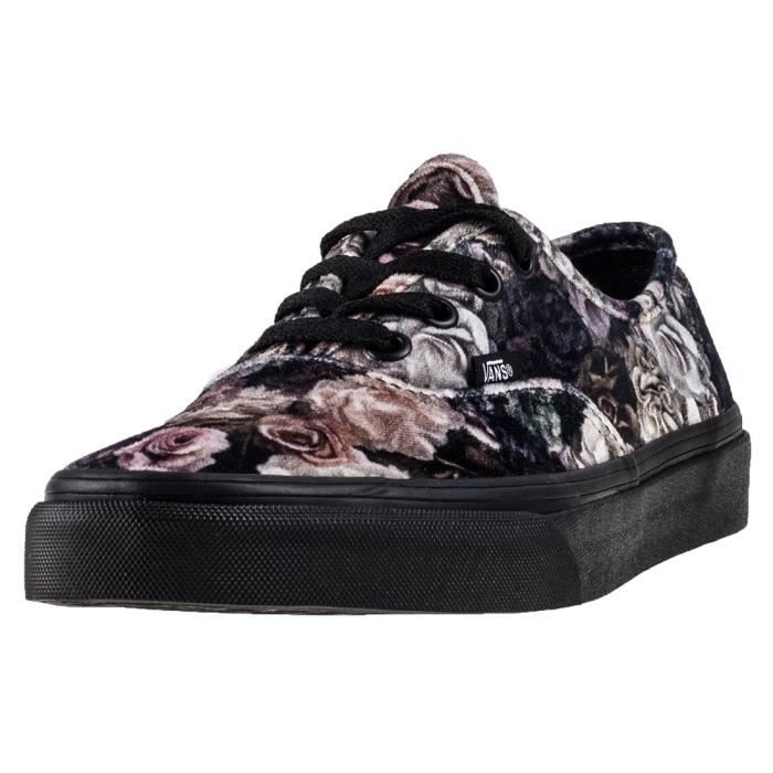 vans noir a fleur