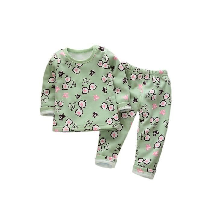 2 Pieces Pyjama Bebe Set Top A Manches Longues Et Un Pantalon De Vetements Pour Bebes Cdiscount