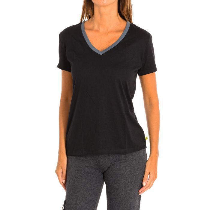 T-shirt de sport à manches courtes pour femme Z1T00506-Le noir