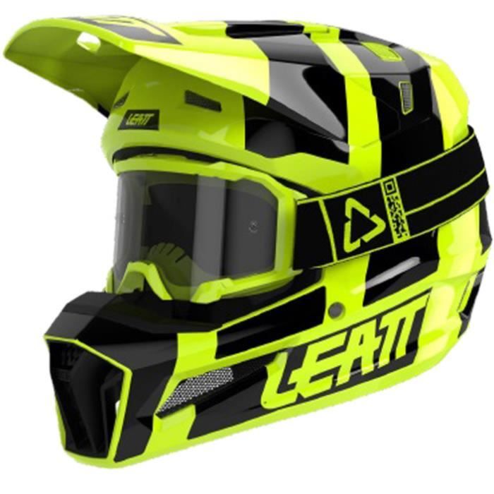 Kit casque moto cross Leatt 3.5 V24 - citrus-black - XL