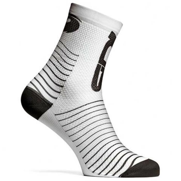 chaussettes de compression sidi fun line - blanc/noir - 36/40 pour homme