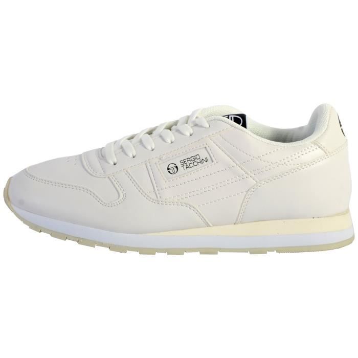 Basket Basses Sergio Tacchini Sugar Blanc Homme - Version basse - Lacets plats - Confort exceptionnel