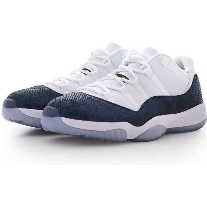 Basket Jordans 11 Retro Low Bleu Navy Chaussures de Basket Jordans XI Basse  pour Homme Femme AJS590610 Blanc - Cdiscount Chaussures