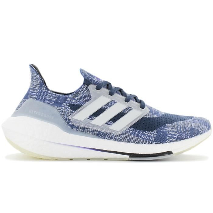 ADIDAS Chaussures de Running Homme -  ULTRABOOST 21 - Bleu - Maille/Synth&eacute;tique 