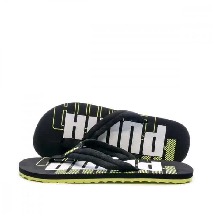 Tongs Homme/femme – Motif Feuilles Tropicales Vert Et Noir, Style Hawaïen