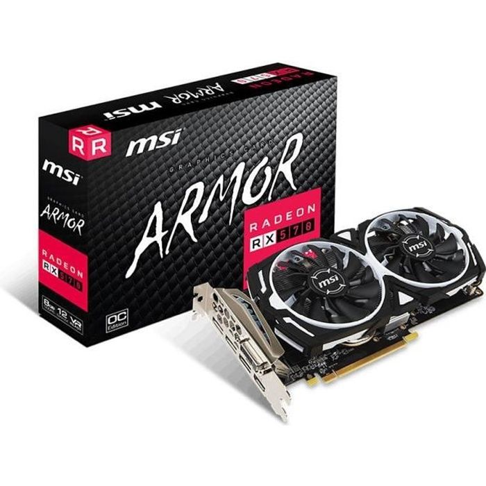 MSI  Radeon RX 570 - ARMOR OC - 8 Go
