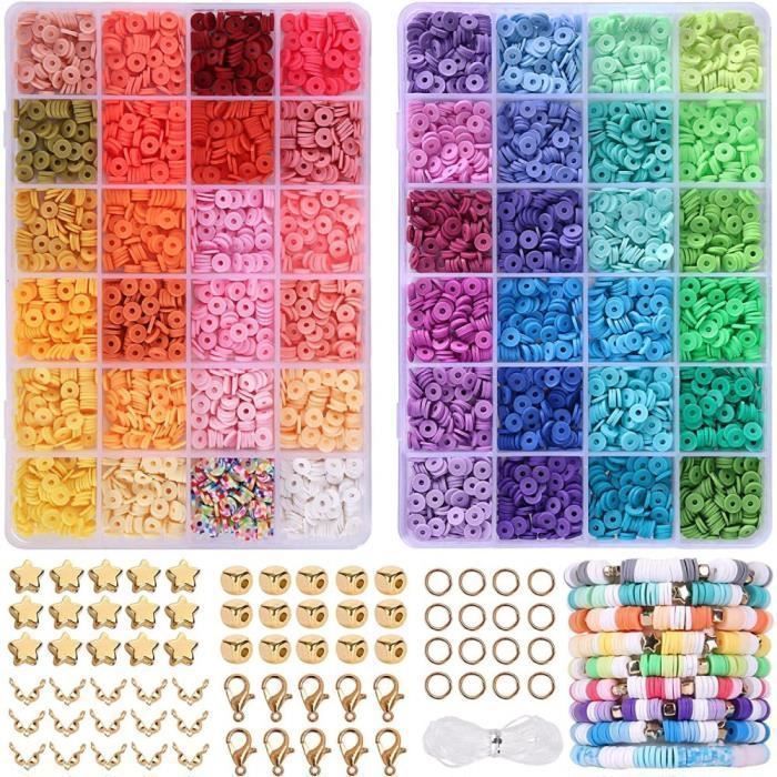 Perles De Noël En Argile Polymère - Lot De 300, Diamètre 10 Mm, Pour Création Bijoux DIY (bracelets, Colliers, Boucles D'oreilles)