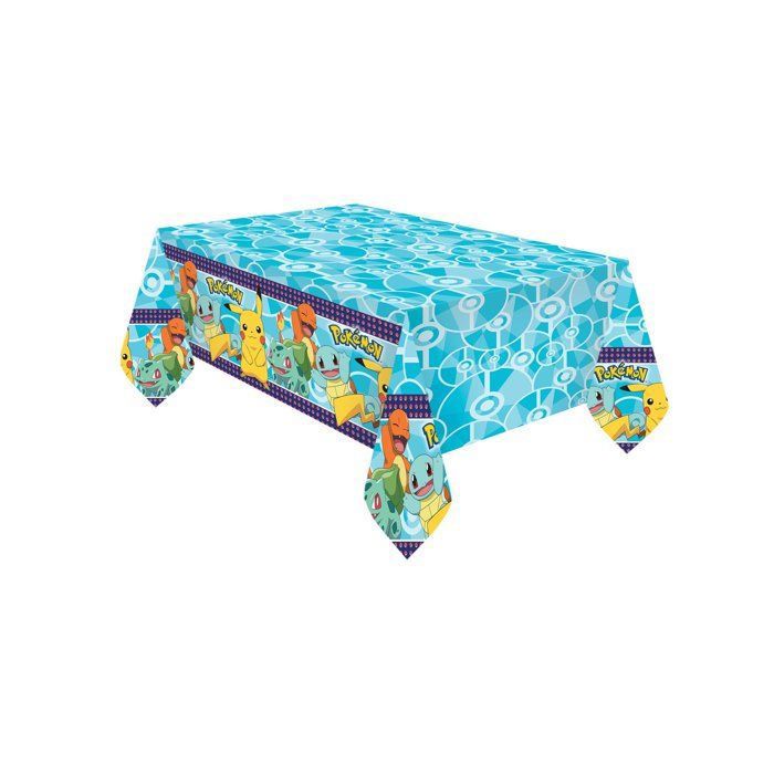 Nappe Pokémon Enfant – Plastique Lavable 1,8 X 1,2 M – Pour Fête Anniversaire – Décoration De Table – Dès 3 Ans