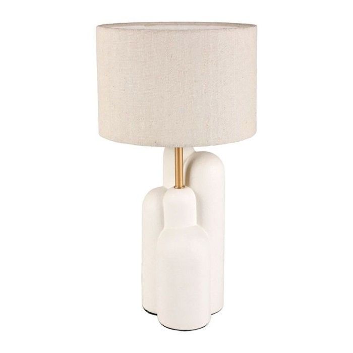 Lampe céramique Dune blanc doré Lampe céramique Dune blanc doré