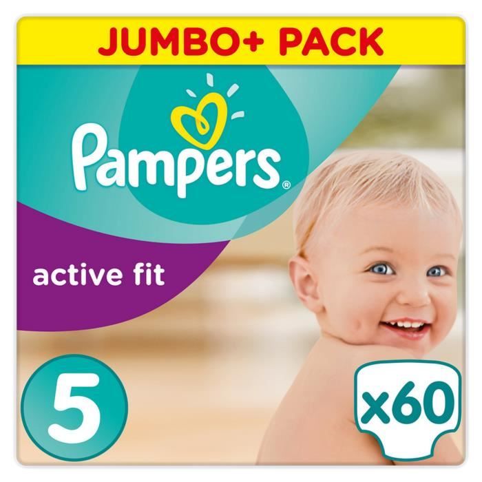 Pampers Active Fit Couches Taille 5 Junior 11-25 kg