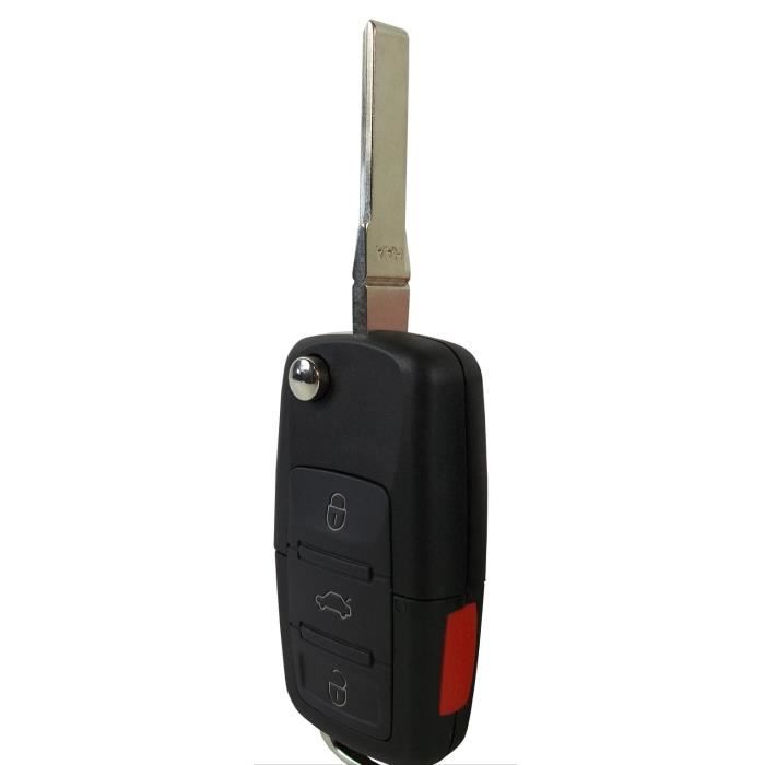 Télécommande coque de clé plip 3 boutons VW Volkswagen Golf Jetta Passat  Bora Polo 