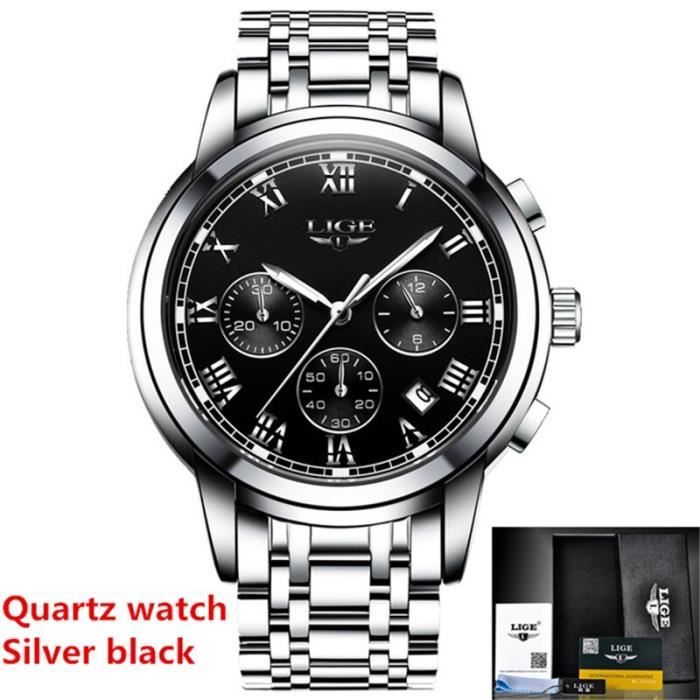 Montre Louis Pion Acier Inoxydable – Étanche 5 ATM – Cadran Argenté – Bracelet Nato