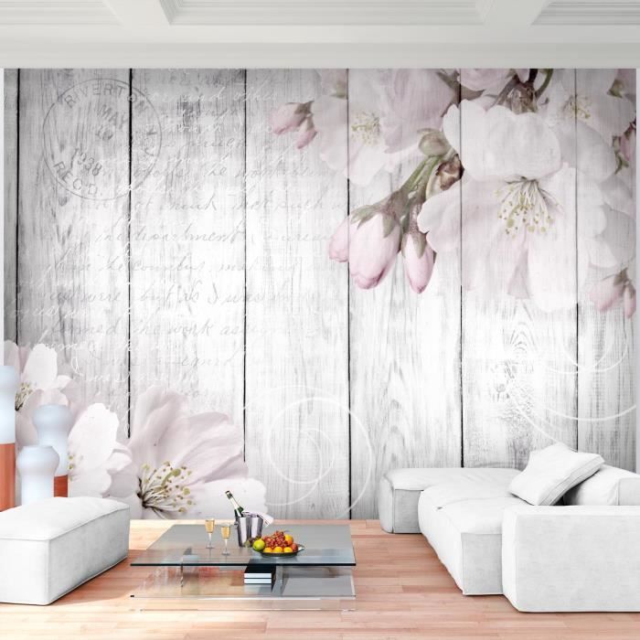 Runa art Papier Peint Intissé Tapisserie Fleurs Sakura 352x250 cm (8,8 M2) - 8 Bandes Faciles à Coller 9118011b