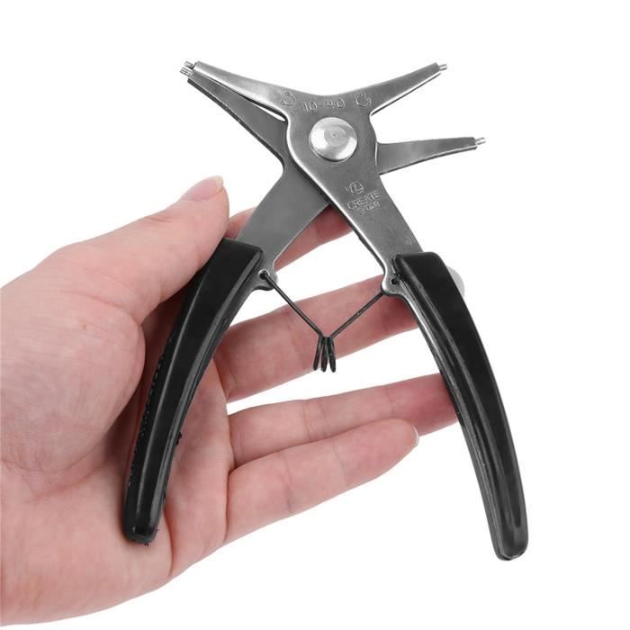 Pince à Circlips Anneau 17,8 Cm - Pour Enlèvement Et Pose De Circlips Internes/Externes, Acier Carbone, Anti-Rouille