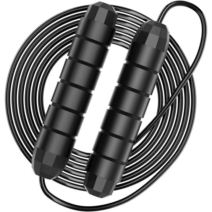 Corde à Sauter VIDSTW 3 M – Poignée Ergonomique Antidérapante, Réglable, En PVC/silicone – Pour Enfants Et Adultes