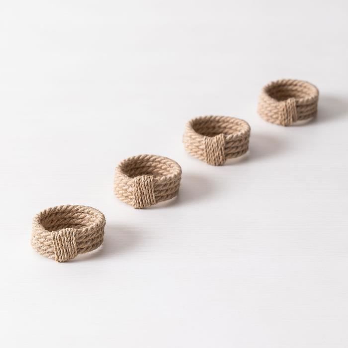 Lot de 4 ronds de serviette, nala Couleur naturel La Redoute Interieurs | La Redoute