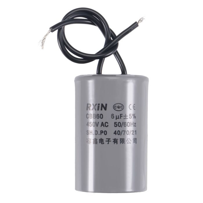 CONDENSATORE DI AVVIAMENTO MOTORE 6uF 450V ac CBB61 CAPPA