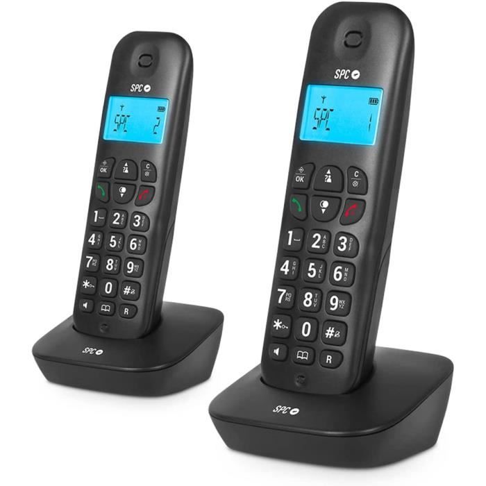SPC Air Pro Duo Telephone Fixe sans Fil Duo avec ecran Lumineux