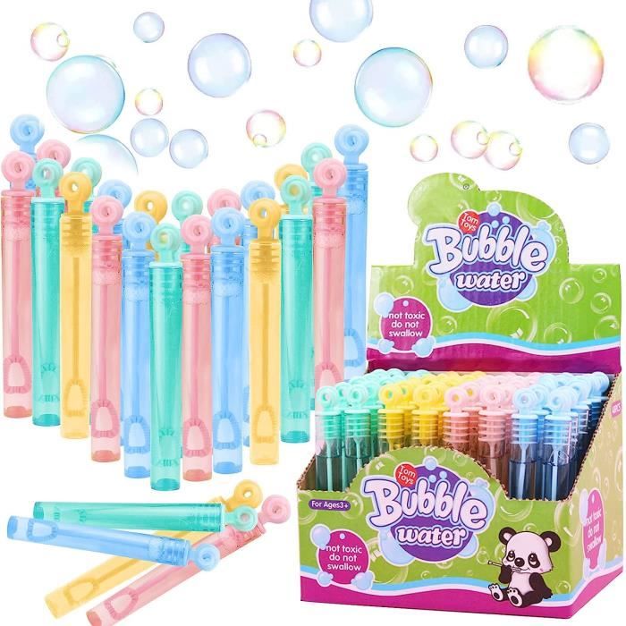 Lot de 48 mini bulles de savon pour enfants, jouets à bulles multicolores  pour mariage, rentrée des classes, fête, jardin, carna84 - Cdiscount Jeux -  Jouets