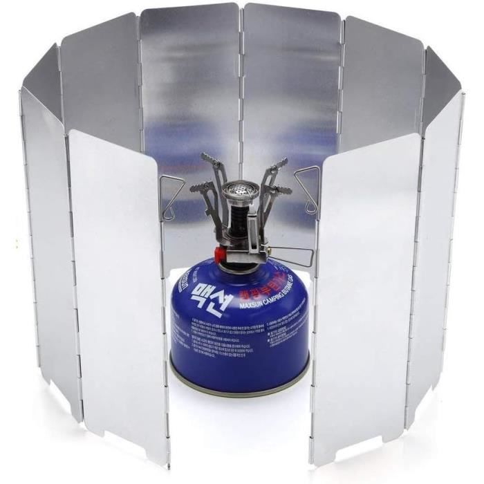 Réchaud Gaz Extensible Pare-vent Réchaud Camping APT - Aluminium