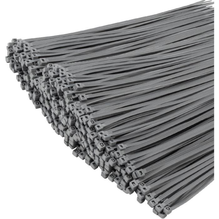 500 Colliers De Serrage Nylon Noirs - 5 Tailles - Attache-câbles Auto-agrippantes