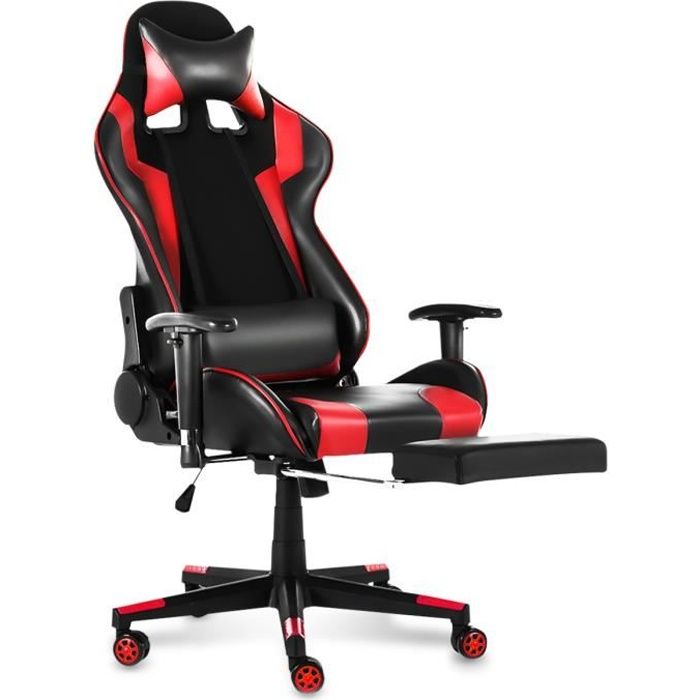 TEMPSA Chaise Gamer Siège Bureau Fauteuil de Bureau Inclinable à 180