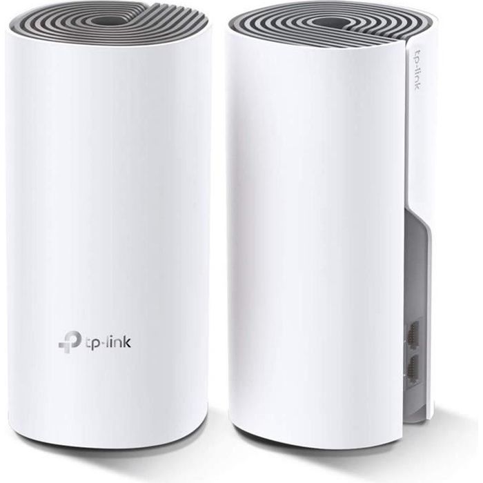 TP-Link Deco E4(2-Pack) Systèmes Mesh WiFi - Couverture WiFi jusquà 260m2 - AC 1200 Mbps Ports Ethernet