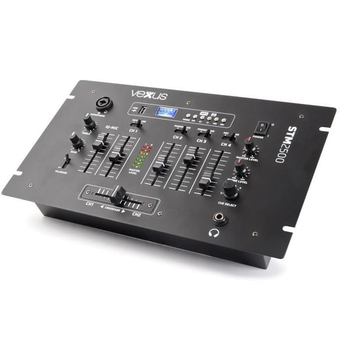 Système Sono Complète VONYX 1500W - 2 Subwoofers Actifs 12" + 2 Tops + Table Mixage Bluetooth - Kit DJ Prêt à Brancher