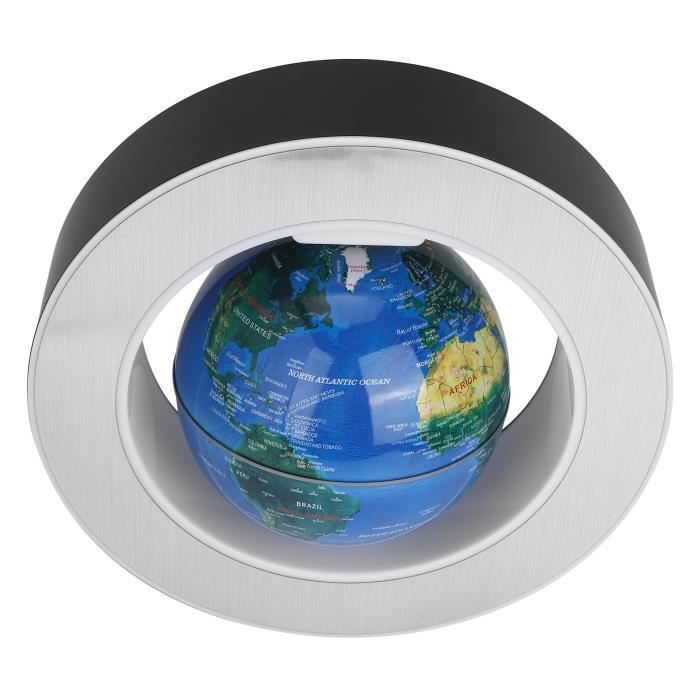 Globe Terrestre Magnétique Flottant 3 Pouces Avec LED Colorée - Décoration Bureau, Cadeau Scientifique, Jouet Éducatif
