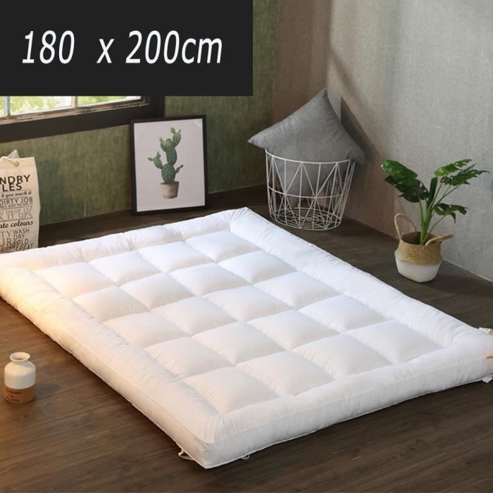 Japonais Pliant Matelas Futon Pliable, Matelas Pliable Portatif De Futon Matelas Double, Blanc