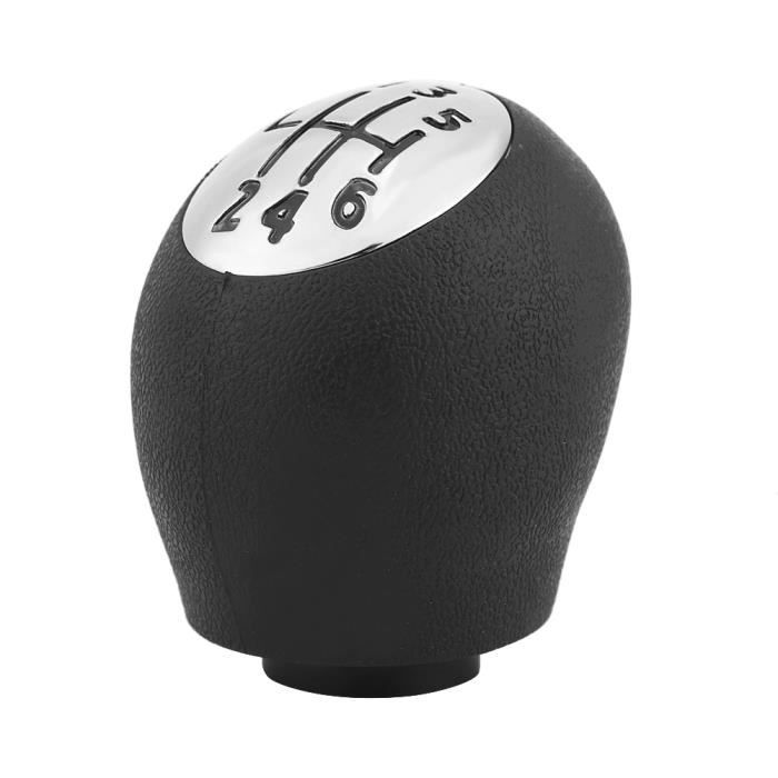 Pommeau De Levier De Vitesse Pour Toyota - Noir Et Argent 6 Vitesses - Compatible AYGO, Corolla, RAV4