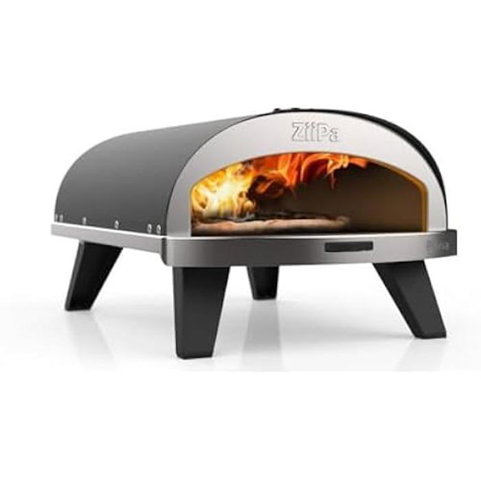 Four à Pizza - ZiiPa - Charbon - Compact - Chauffe en 30 Min - Cuisson en 90 sec