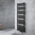 Sogood radiateur de salle de bain sèche-serviette 180x60cm radiateur tubulaire vertical chauffage à eau chaude noir-gris-1
