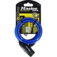 Antivol câble Masterlock - 8127EURDPRO - 1,8m x 8mm - Acier torsadé - Bleu-1